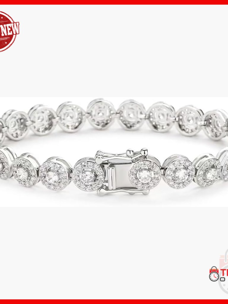 Moissanite Tennis Bracelet 18k Gold 7 Inch Luxury Gift For Women